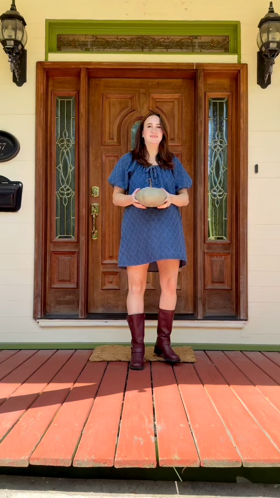 I created some early fall front porch vibes before Violet came and I am so excited to finally show you! I snagged some beautiful finds from @cghunterhome which inspired the refresh! I love their magnolia wreath and stems, perfect for transitioning seasons. And the outdoor lanterns can be styled anytime of year! Use code CUTTING15 for 15% off and add some fall feels to your home. Link is in my bio! 
#mycgh 

#LTKSaleAlert #LTKHome #LTKSeasonal