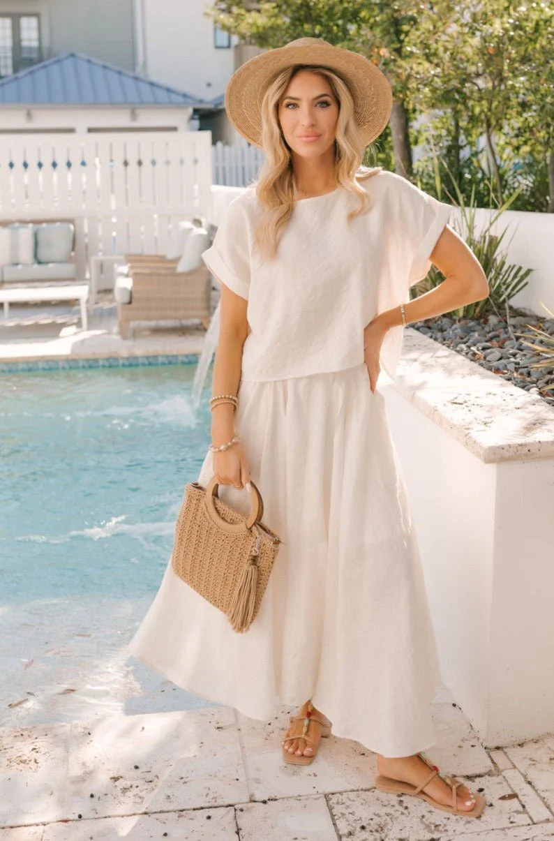 Ivory Textured Pleated Top | Magnolia Boutique