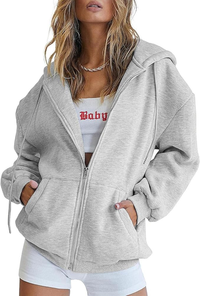 ATHMILE Oversized Hoodies for Women Fall Sweatshirts Zip Up Hoodie Casual Jackets Y2k Fashion Out... | Amazon (US)