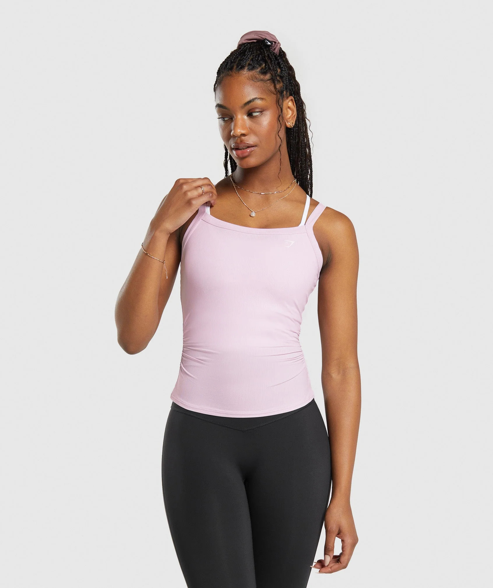 Gymshark Elevate Ruched Tank - Lemonade Pink | Gymshark US