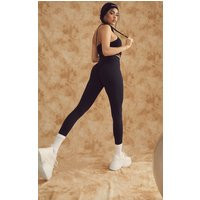 Black Sculpt Ruched Bum Gym Leggings | PrettyLittleThing US
