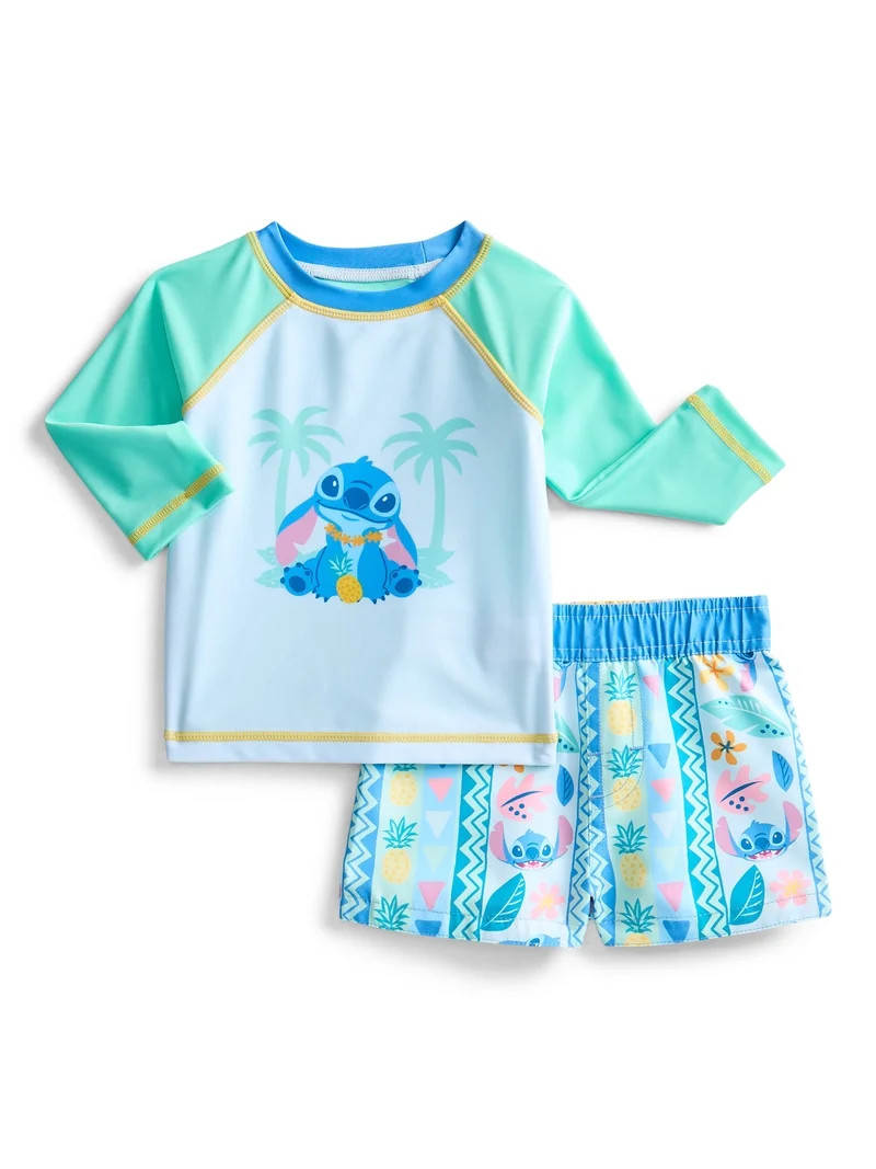 Character Baby Boy Rash Guard and Swim Trunk Set, 2-Piece, Sizes 0-12M | Walmart (US)