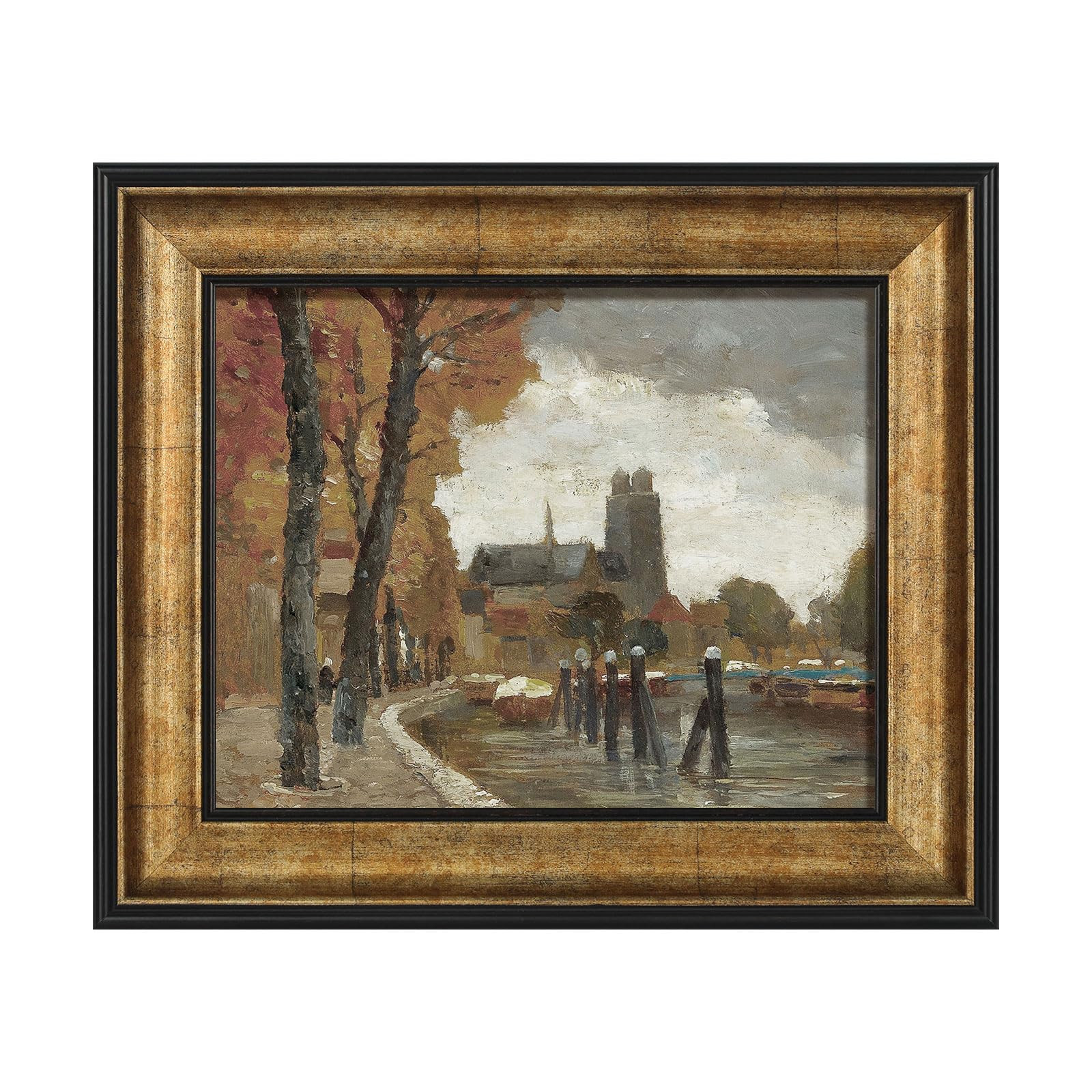 FOLKOR Framed Canvas Wall Art Home Decor, Autumn Decorative Paintings Farmhouse Fields Painting W... | Amazon (CA)