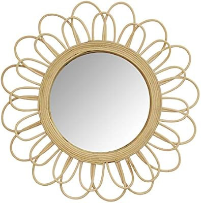 Stratton Home Décor Stratton Home Decor 18.25" Diana Rattan Wall Mirror, Natural | Amazon (US)