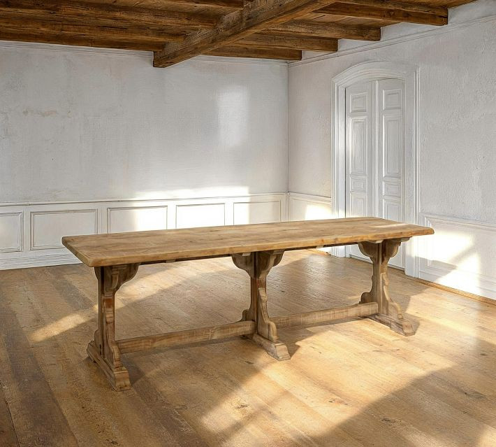 Lyria Reclaimed Pine Wood Dining Table (87") | Pottery Barn (US)