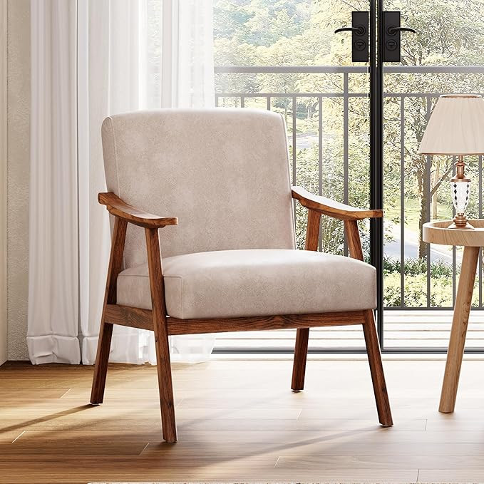 Silla decorativa de mediados de siglo, sillas decorativas estilo bohemio de granja para sala de e... | Amazon (US)