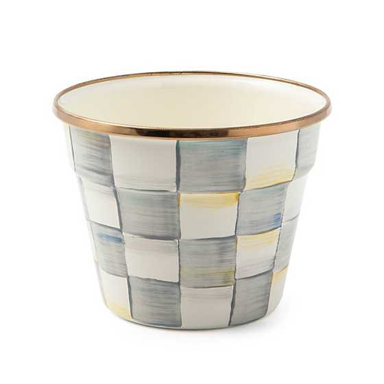 Sterling Check Small Garden Pot | MacKenzie-Childs