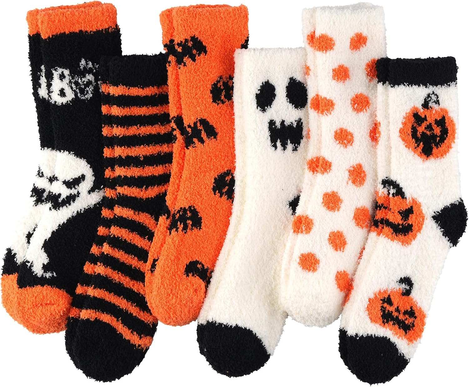 Toes Home Fuzzy Socks for Women, 6 Pairs Cozy Winter Fluffy Slipper Socks | Amazon (US)