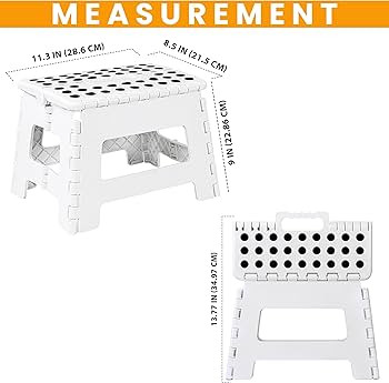 Utopia Home Folding Step Stool - (Pack of 1) Foot Stool with 9 Inch Height - Holds Up to 300 lbs ... | Amazon (US)
