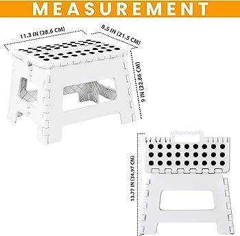 Utopia Home Folding Step Stool - (Pack of 1) Foot Stool with 9 Inch Height - Holds Up to 300 lbs ... | Amazon (US)