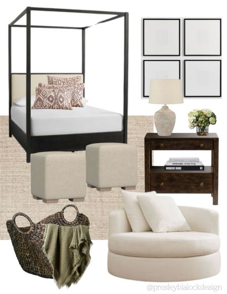 Bedroom Inspo / Bedroom Decor / Canopy Bed / Pottery Barn / Throw Blanket / Bedroom Chair / Ottoman / Gallery Frame Art / Nightstand / Wood Furniture / Neutral Rug / Table Lamp / Amazon Home / Target Home / Bedroom Design

#LTKstyletip #LTKhome #LTKfamily