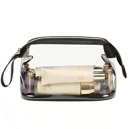 Clear Makeup Bags, OCHEAL Small Travel Cosmetic Bag Waterproof Plastic Transparent TSA Approved T... | Amazon (US)
