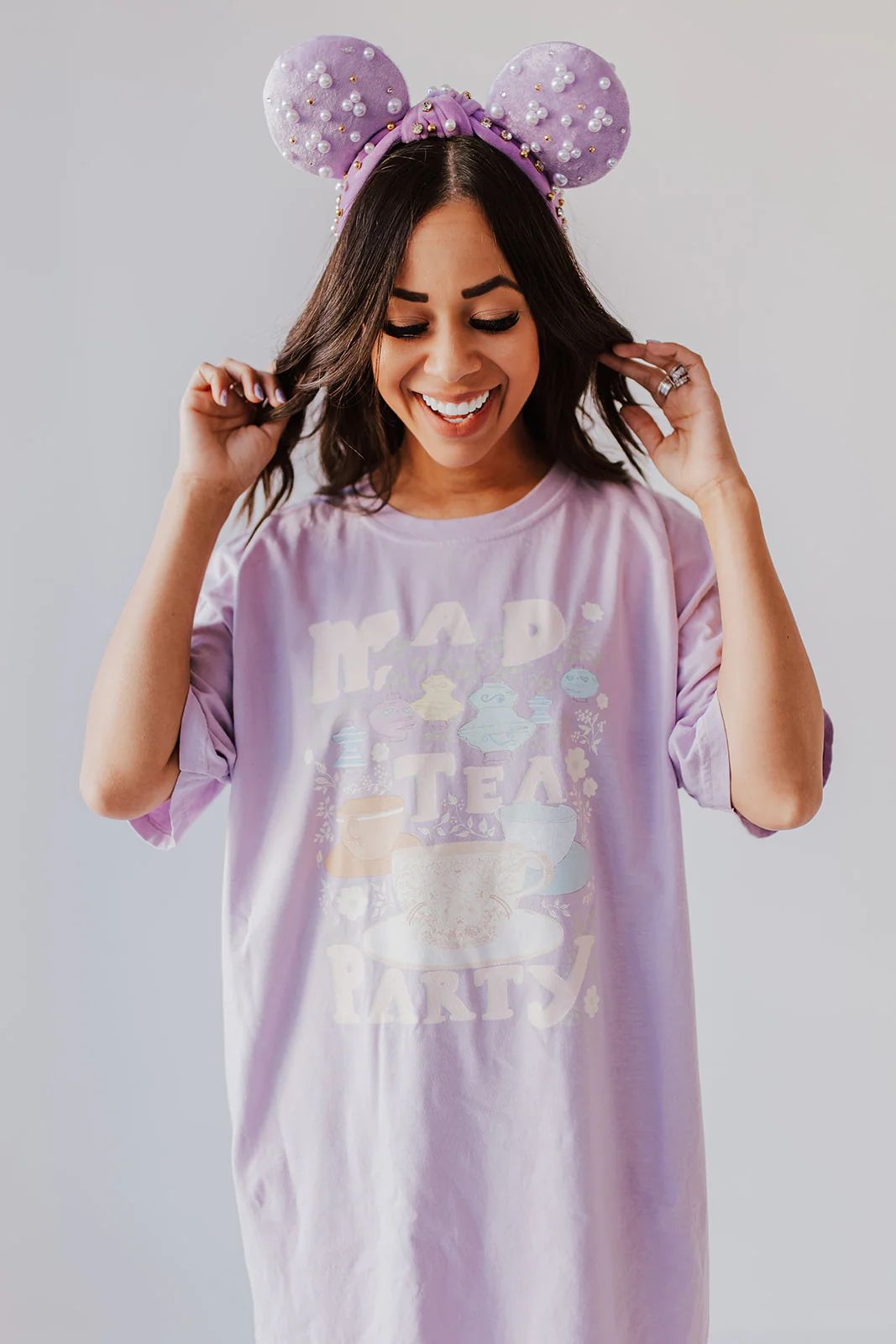 THE TEA PARTY TEE IN LILAC BY CELESTE CLARK | Pink Desert