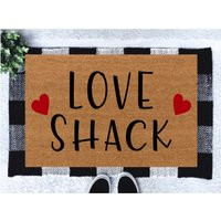 Love Shack Doormat | Valentine's Decor Funny Spring Welcome Day Valentine | Etsy (US)