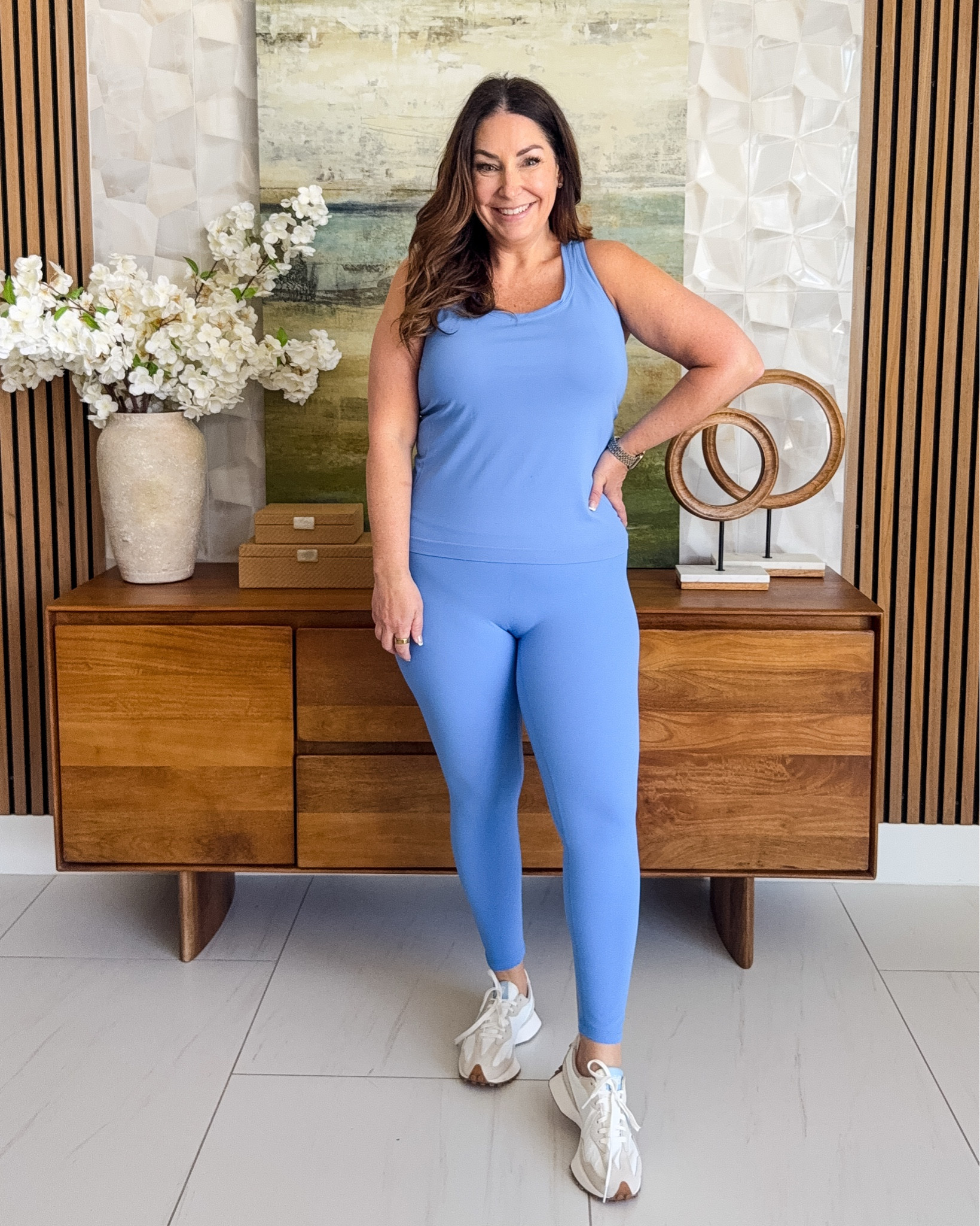CRZ Yoga Tank and Leggings in Party Blue Summer Athleisure Outfit | Wearing L in both

#LTKfitnessgoals #LTKSeasonal #LTKActive