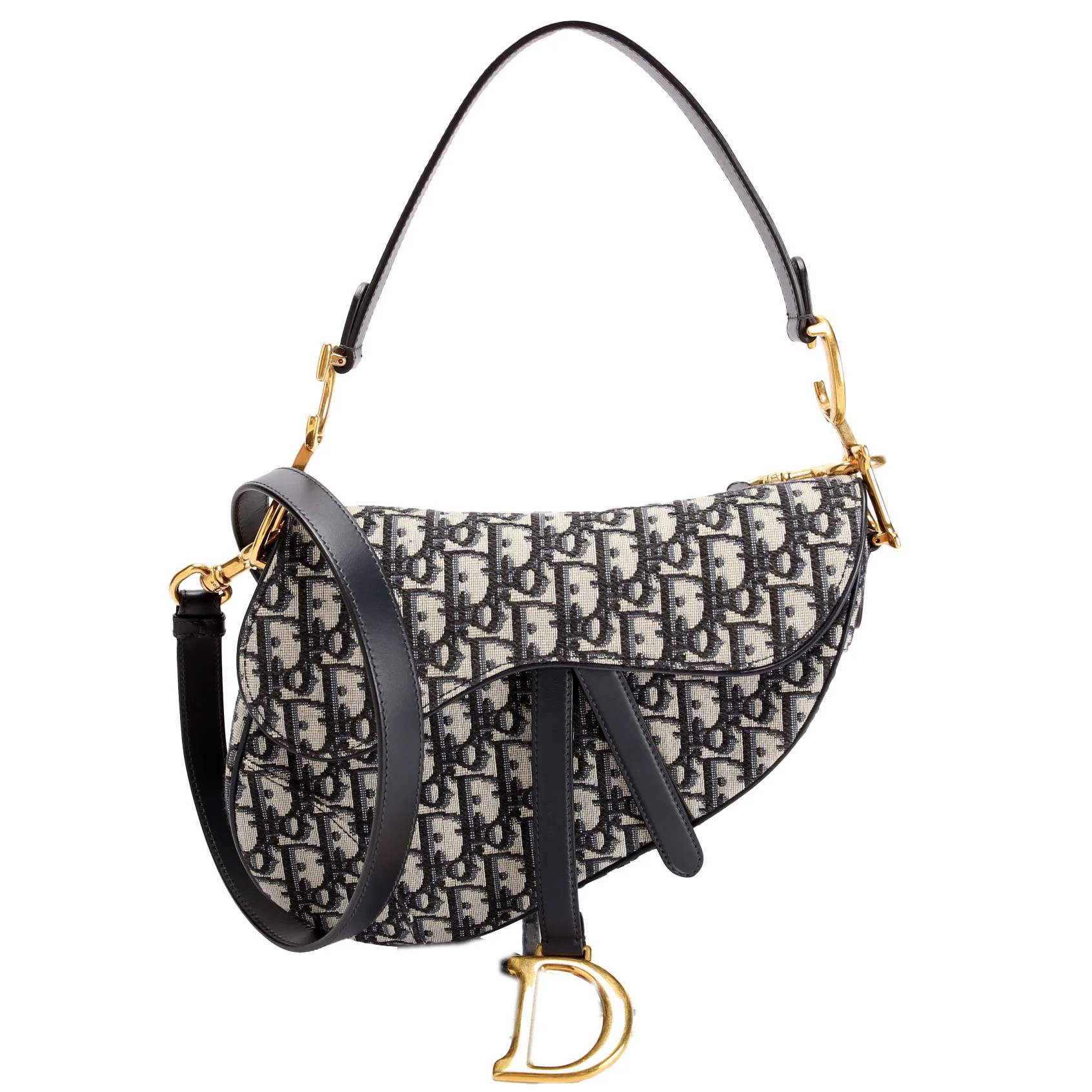 Saddle Bag With Jacquard Strap Oblique | Keeks Designer Handbags