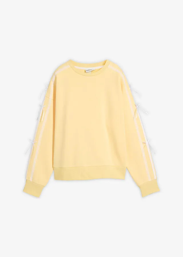 Oversized sweater van een zachte katoenmix lichtgeel-wolwit | Bonprix NL (Influencer)