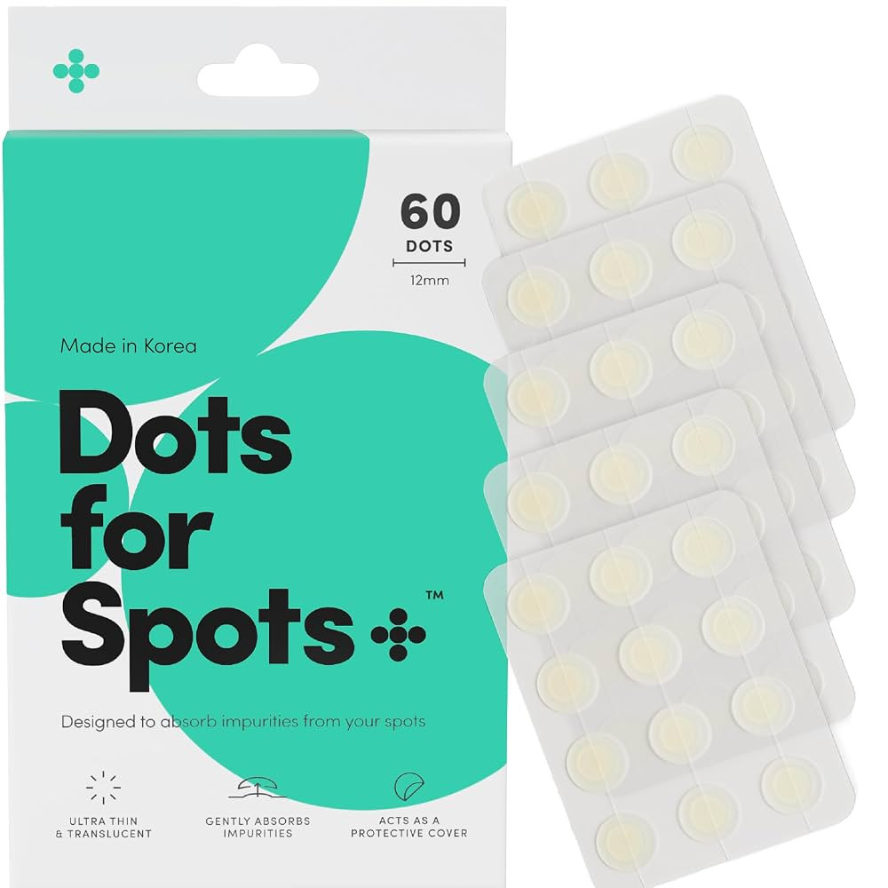Dots for Spots Pimple Patches For Face - Fast Acting, Translucent Hydrocolloid Zit Patches that U... | Amazon (US)