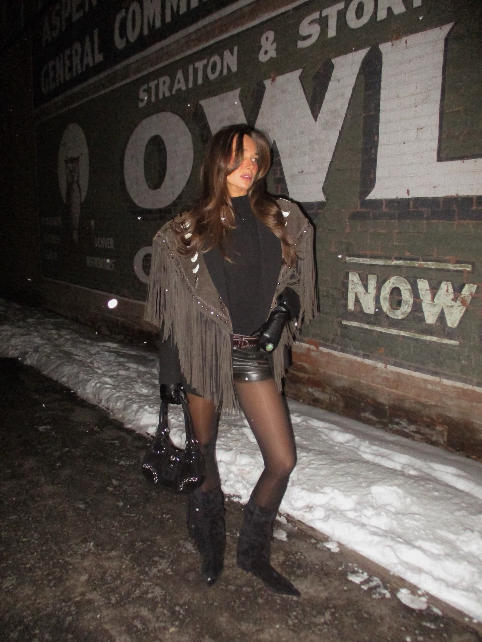 OOTN for our first Aspen dinner! 🖤