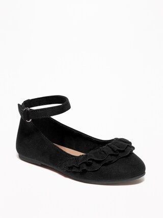 Ruffled Faux-Suede Ballet Flats for Toddler Girls | Old Navy US