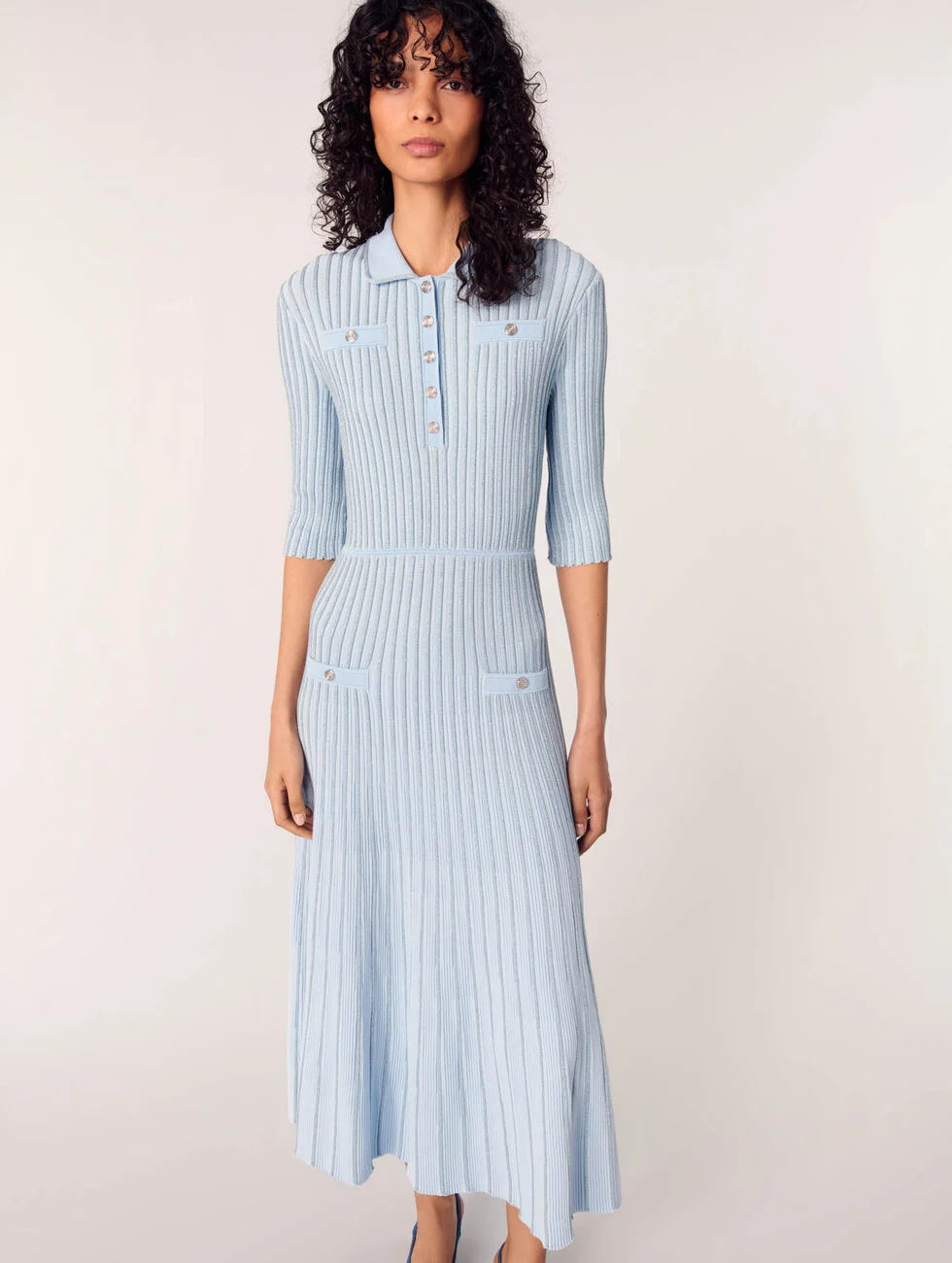 Rib knit midi dress | Maje US | Maje US