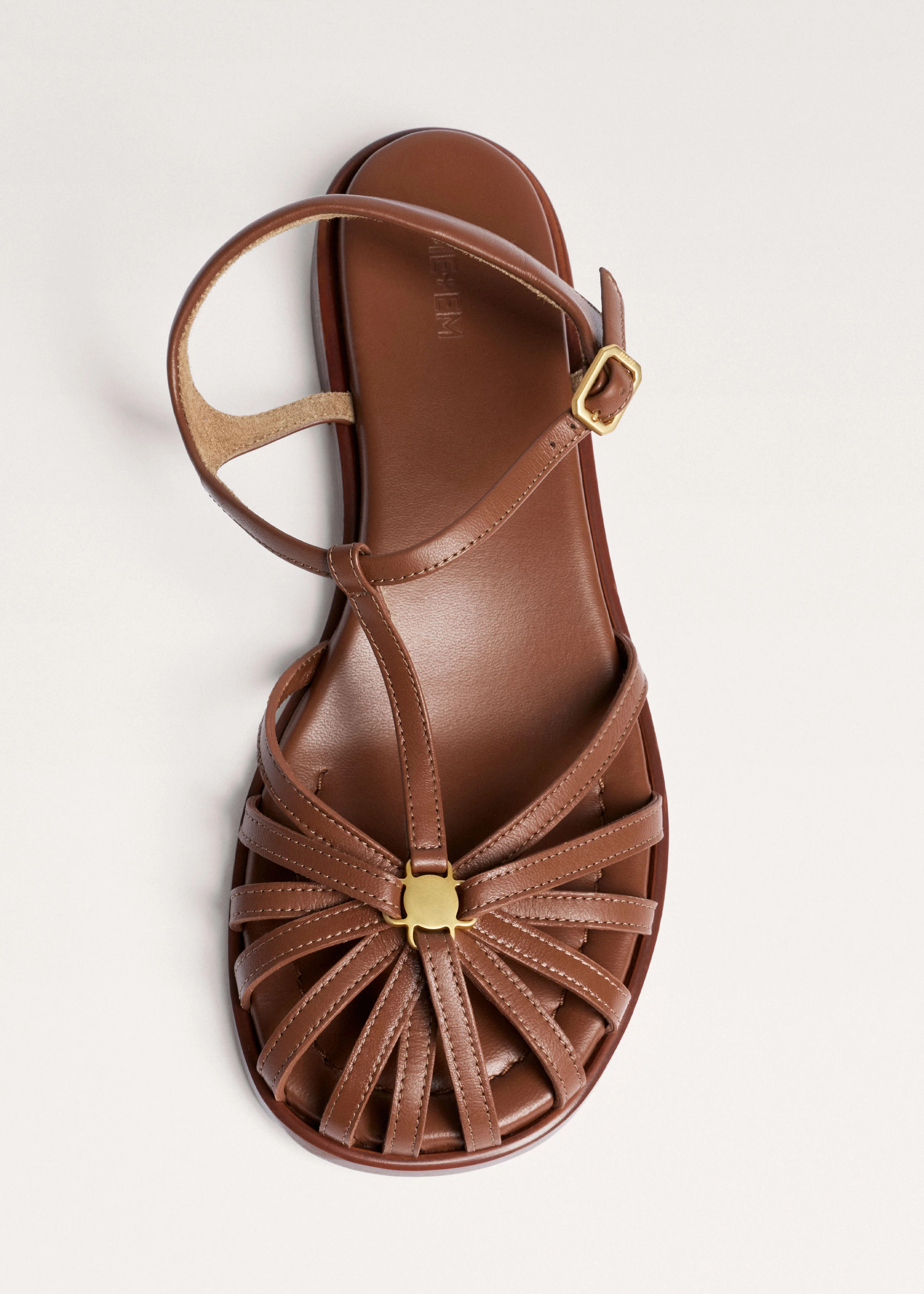 T-Bar Caged Sandal Italian Leather | ME+EM Global (Excluding US)
