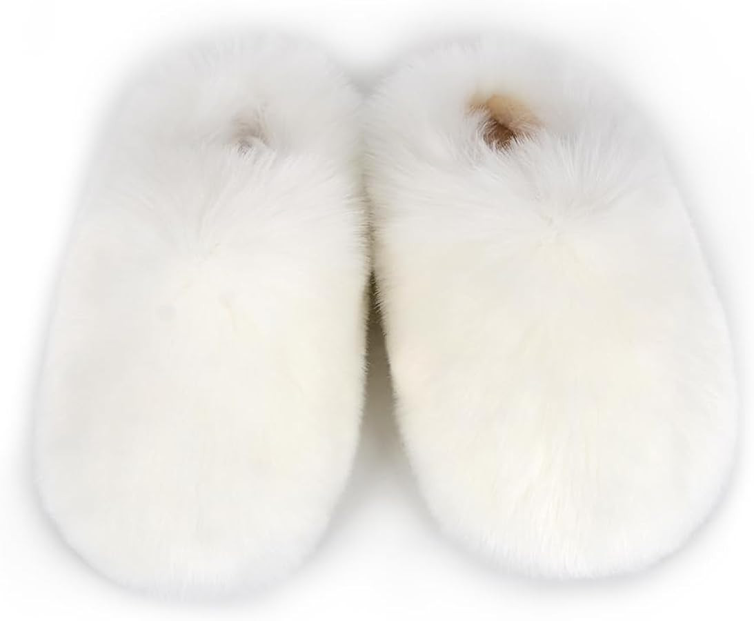 ZSGYCHCY Women's Winter Faux Fur Slides House Slippers Fluffy Sandals Furry Slide Indoor Outdoor | Amazon (US)