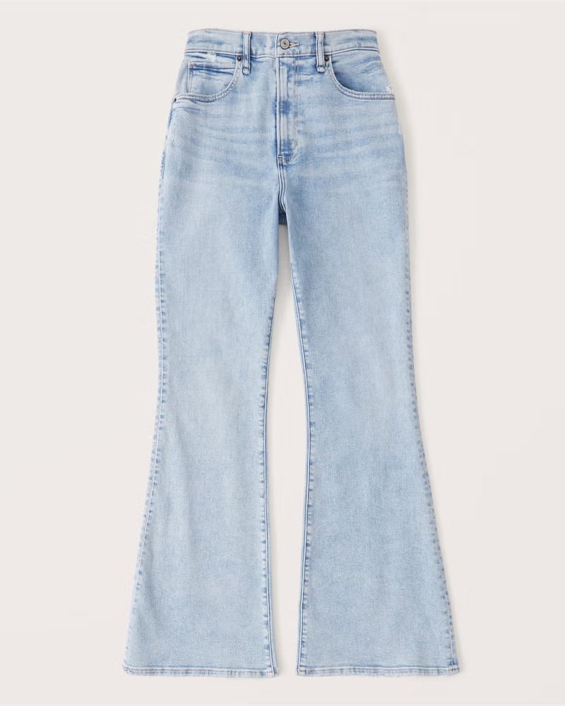 Women's Curve Love Ultra High Rise Flare Jeans | Women's Clearance | Abercrombie.com | Abercrombie & Fitch (US)