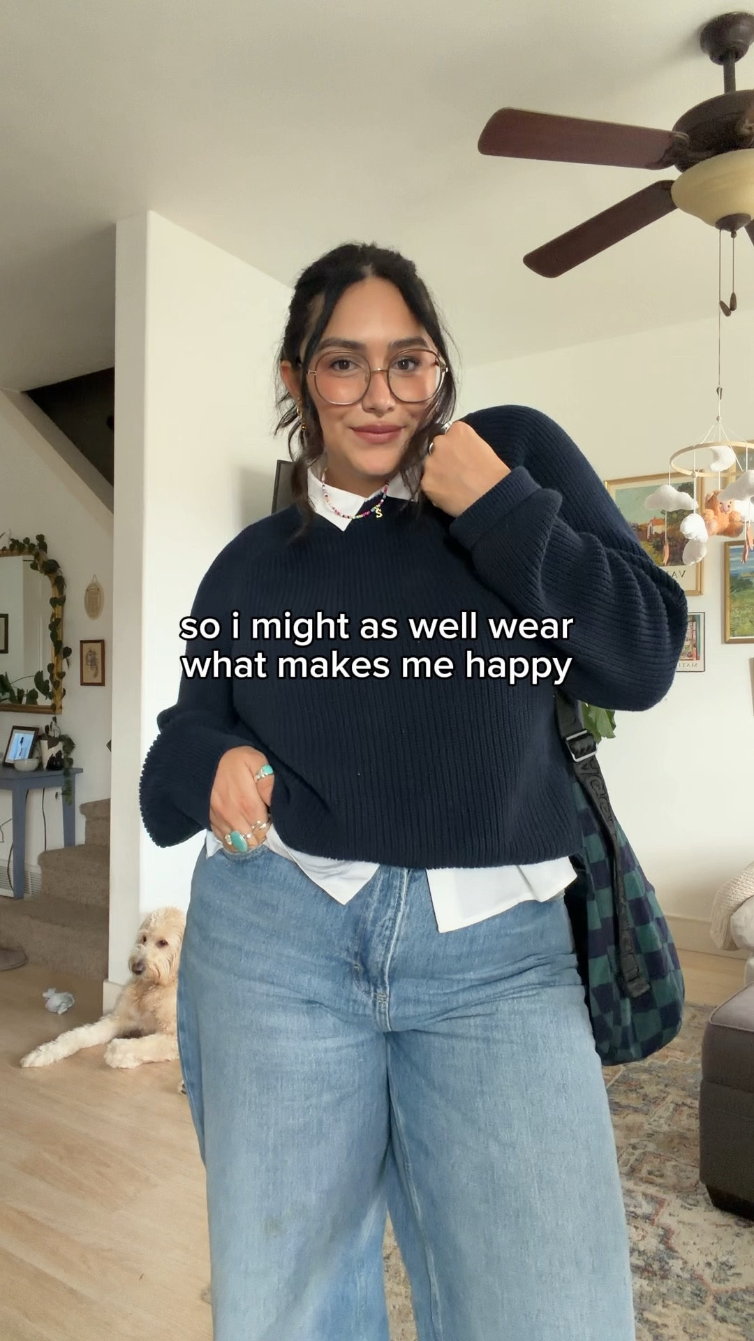 styled this entire outfit around my new mary jane dr martens! i’ve wanted them for years and finally decided to spoil myself for my birthday! paired with my fav jeans(wearing a size 10 32’in waist) and old navy knit sweater! 