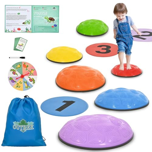 Amazon.com: OUTREE Stepping Stones for Kids, 6 Pcs Balance Training and Sensory Coordination Turt... | Amazon (US)