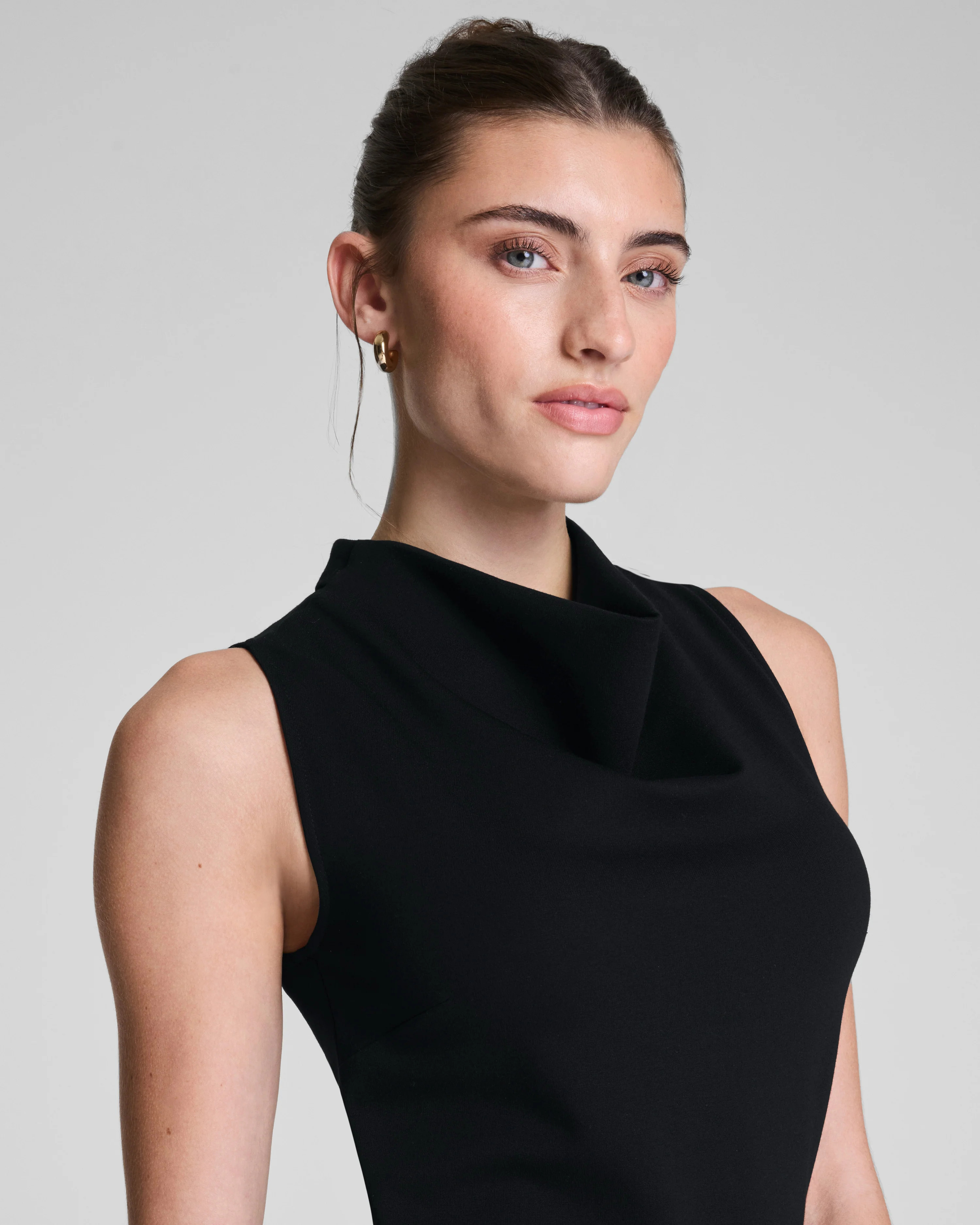 Sleeveless Ponte Midi Dress with Shaping | SPANX | Spanx Canada