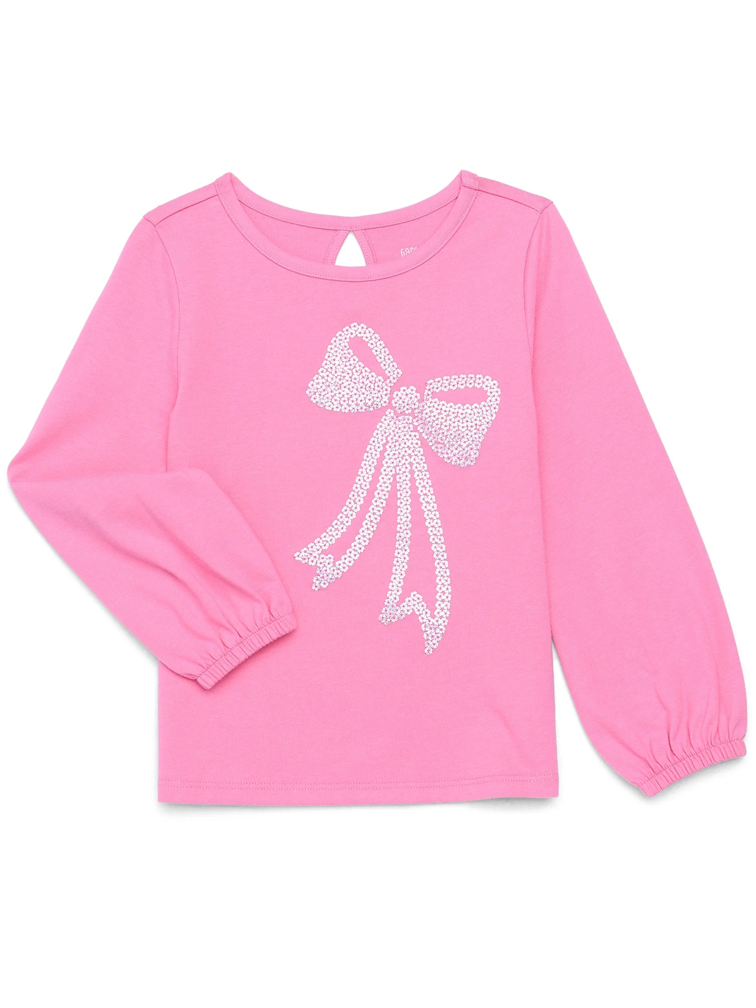 Garanimals Toddler Girl Long Cuffed Sleeve Sequin Graphic Top, Sizes 18M-5T | Walmart (US)