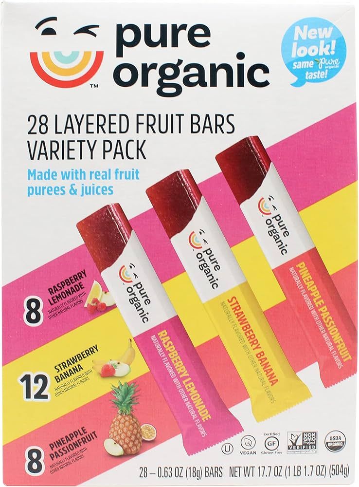 Pure Organic Layered Fruit Bars Variety Pack 28 count (Pack of 1). | Amazon (US)