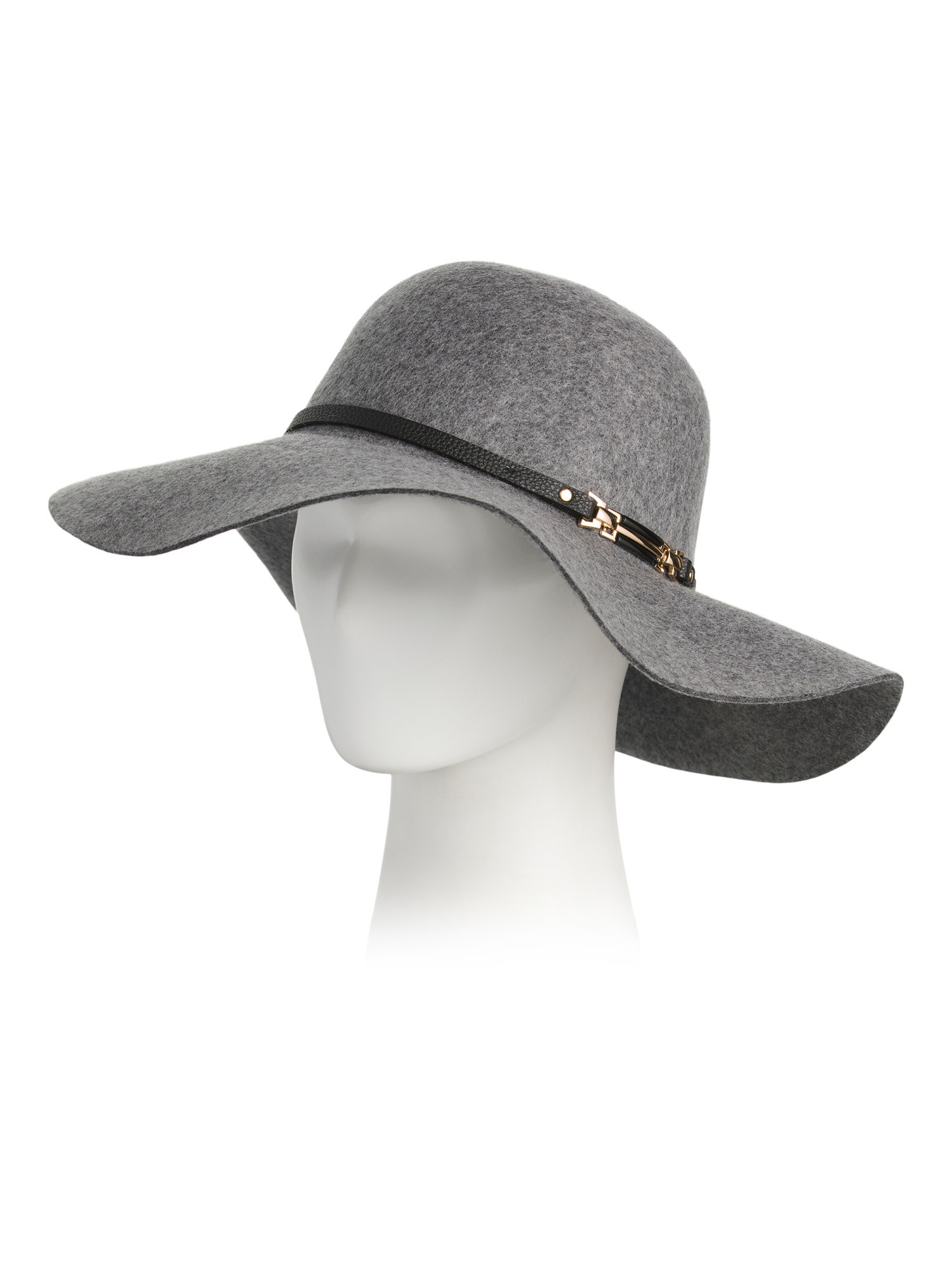Wool Rounded Crown Felt Hat With Buckle Band | TJ Maxx