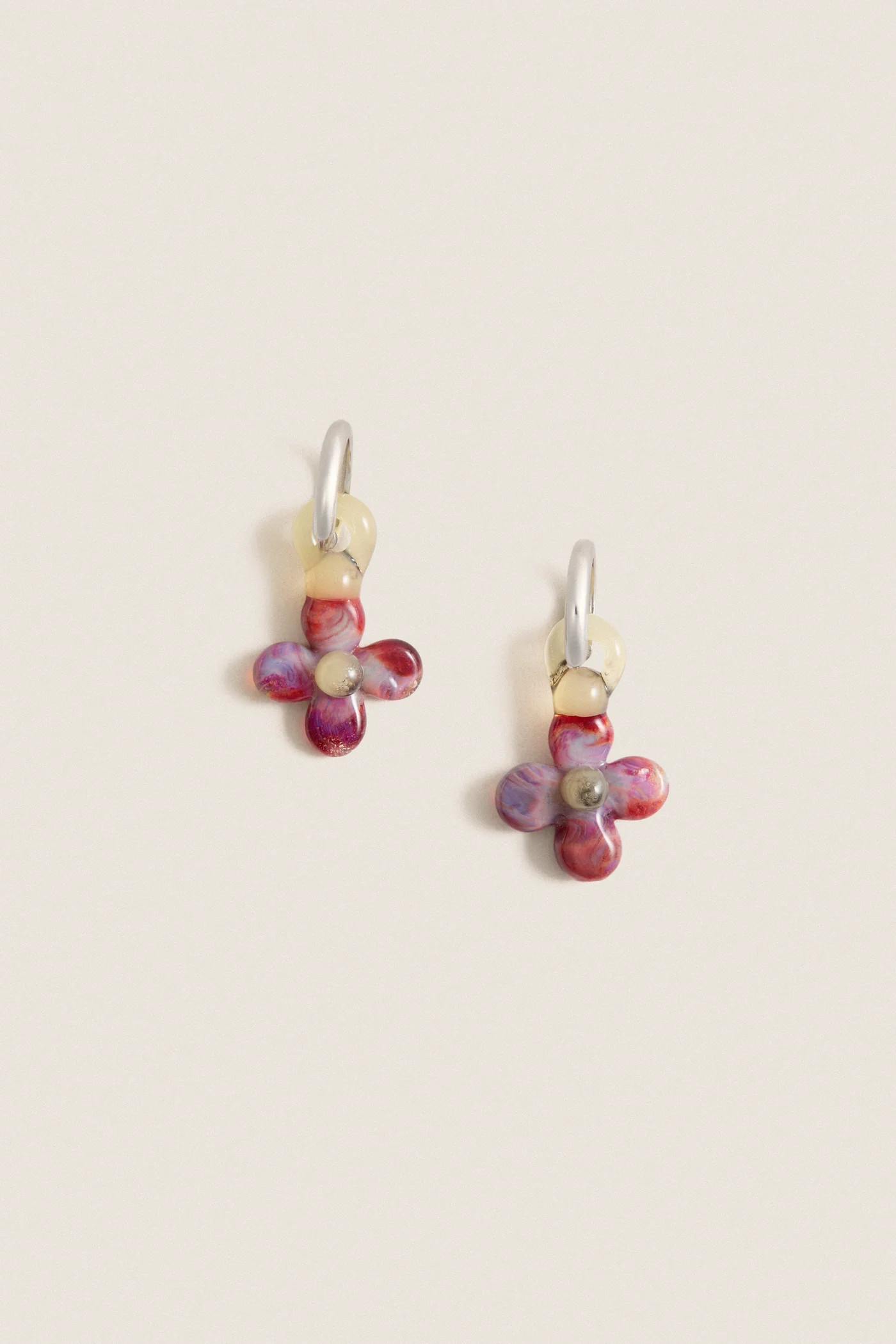 Burgundy and Yellow Glass Lita Earrings | Tuckernuck (US)