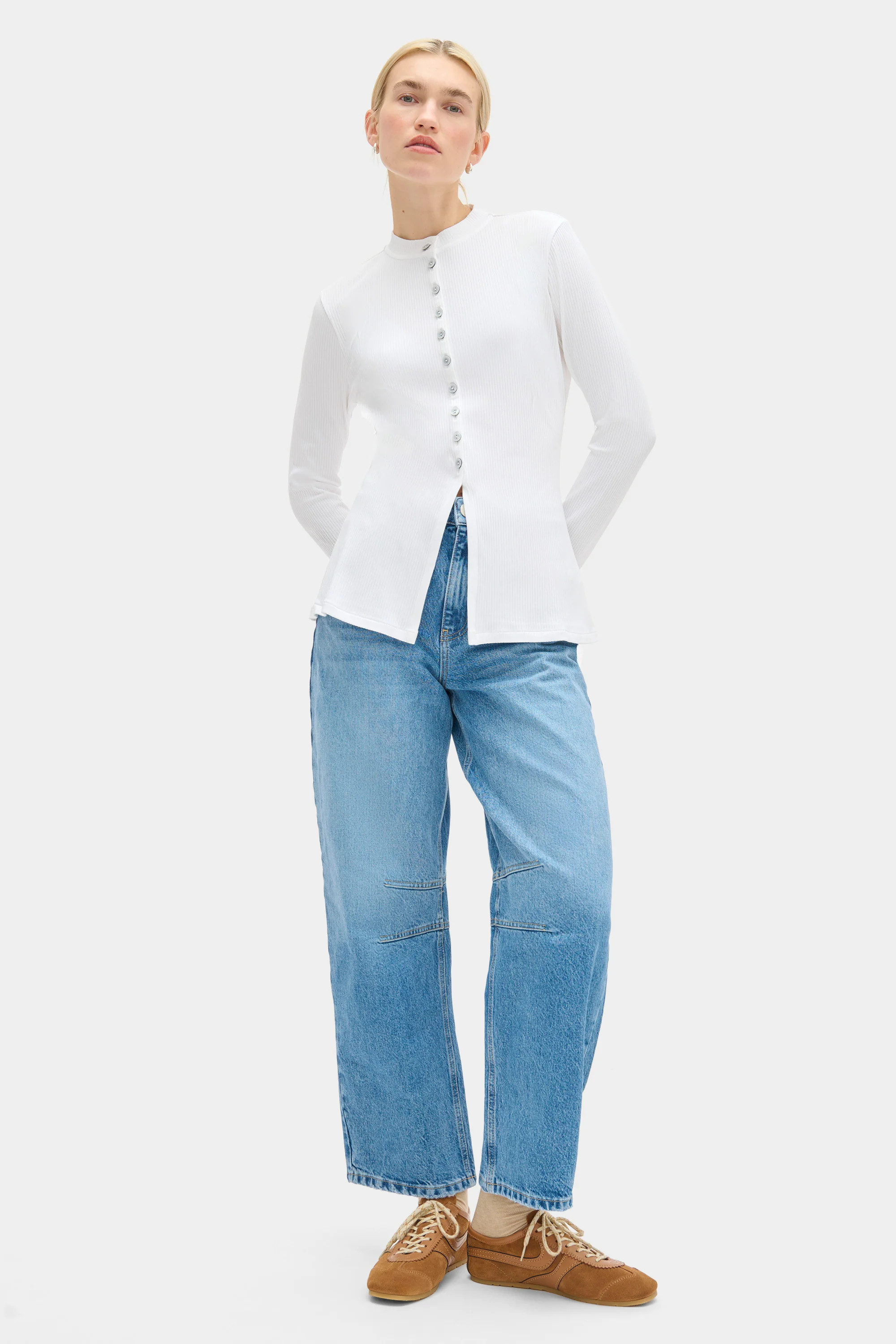 ALIGNE Rib Top - White | Daphne | ALIGNE USA