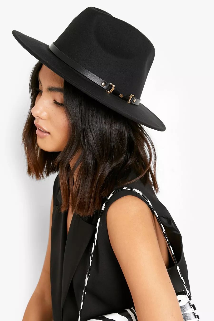 Buckle Detail Fedora Hat | Boohoo.com (UK & IE)