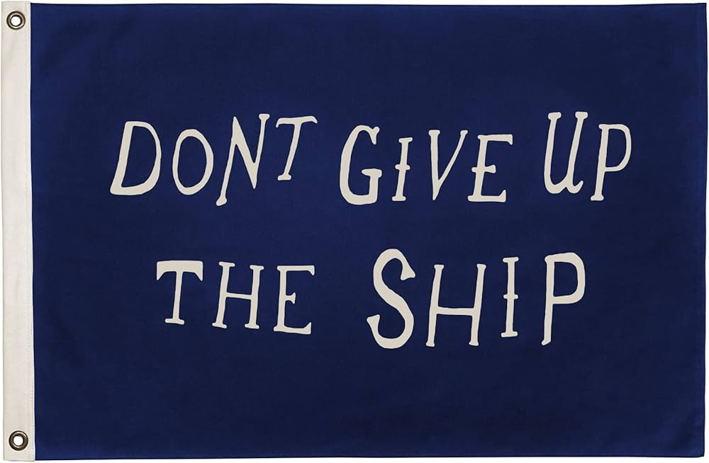 100% Cotton Canvas, Don't Give Up The Ship Flag, Made in USA (2' x 3' ft) | Amazon (US)