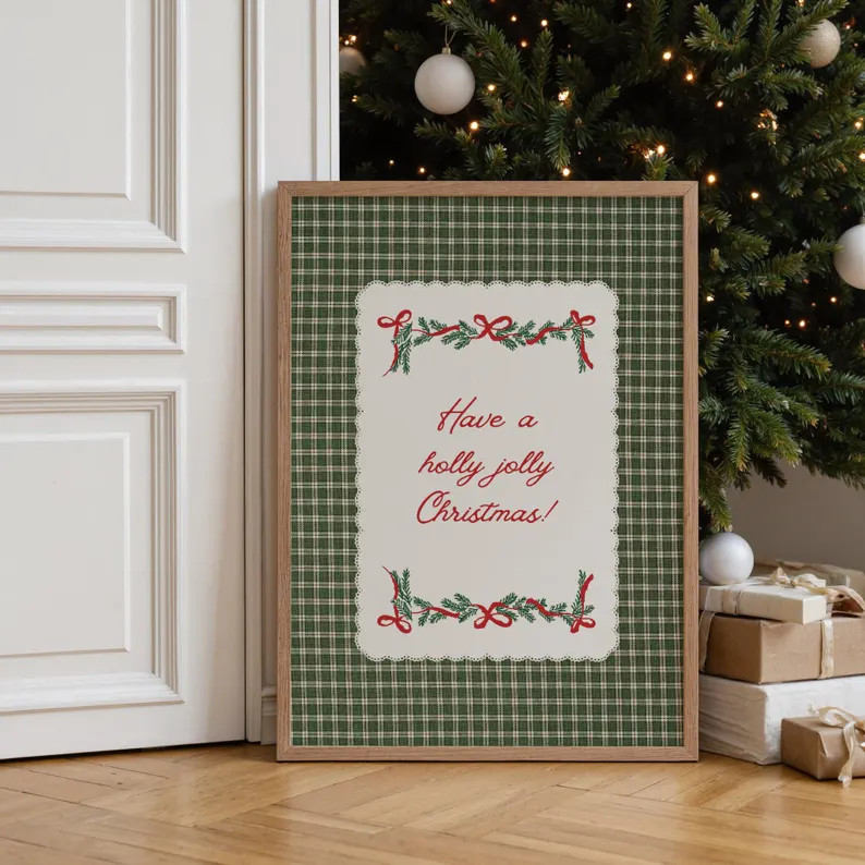 Christmas Print, Cottagecore Holiday Wall Art (digital Download) - Etsy | Etsy (US)