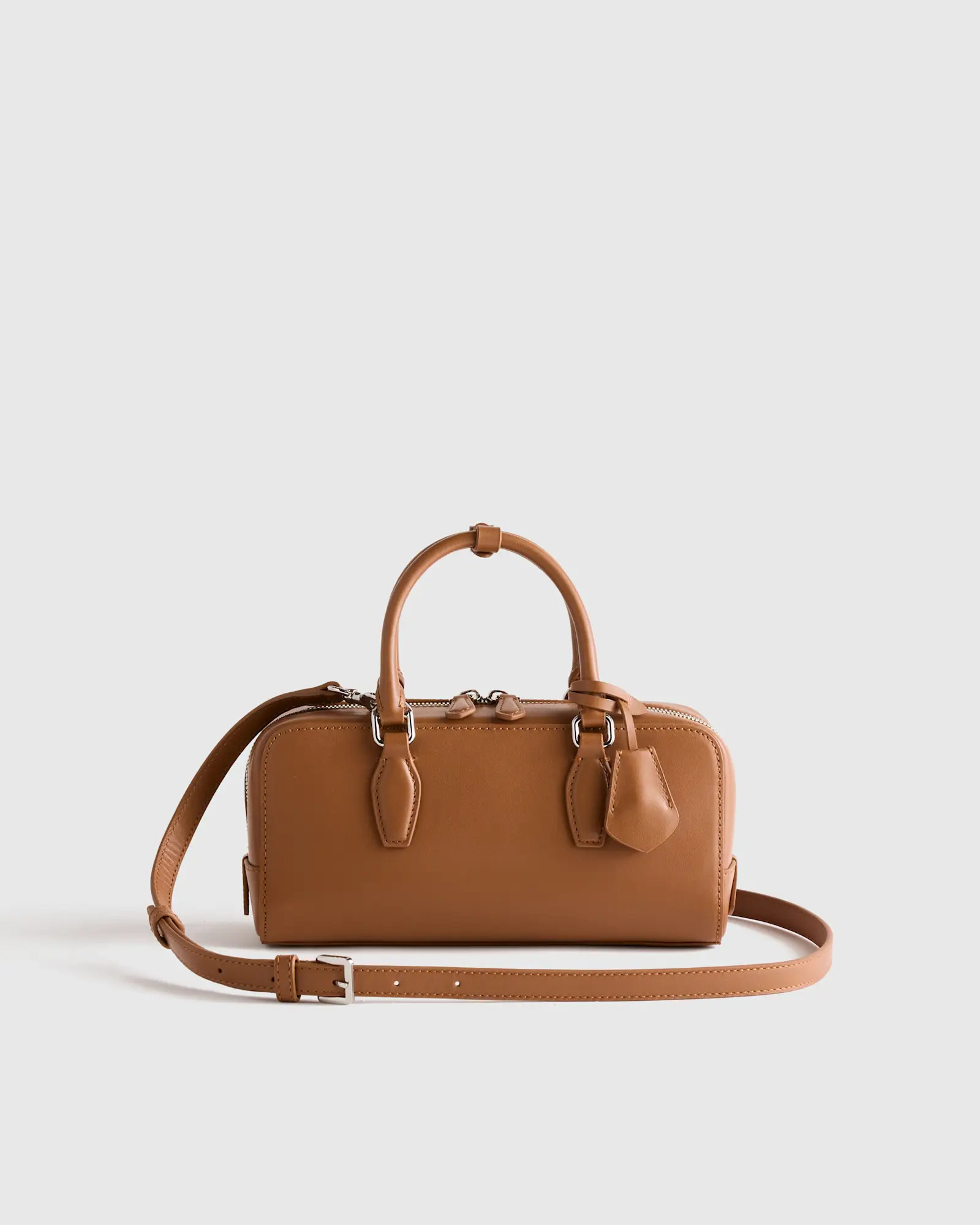 Italian Leather Mini Bowler Crossbody Satchel | Quince