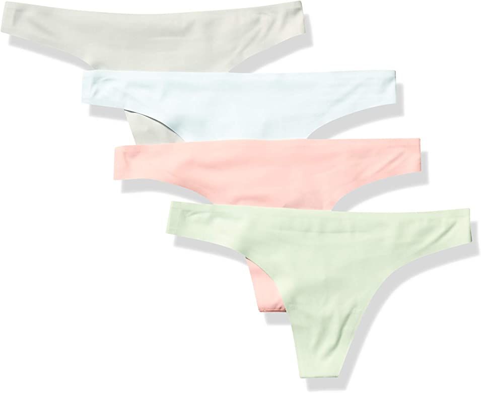 Amazon Essentials Women's 4-Pack Seamless Bonded Stretch Thong Underwear | Amazon (US)