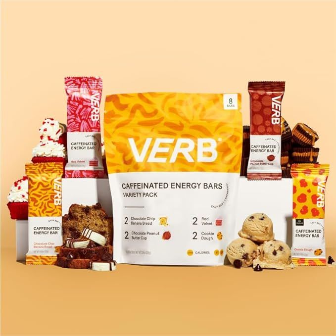Verb Energy - Sampler Pack Caffeinated Snack Bars - 90-Calorie Low Sugar Energy Bar - Nutrition B... | Amazon (US)