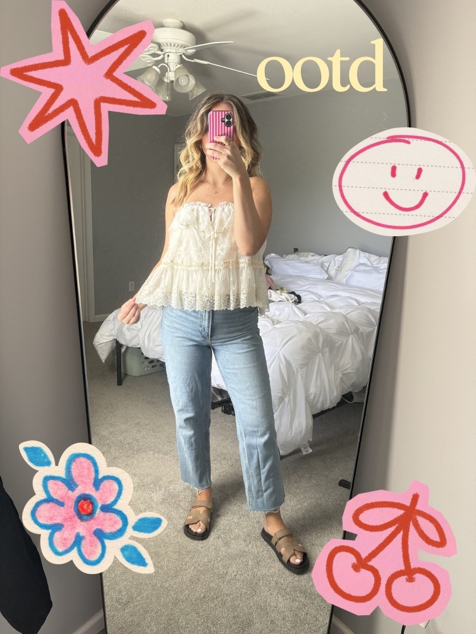 spring outfits 2026 | floral lace tank top | jeans | sandals 

#LTKmomlife #LTKSeasonal #LTKootd