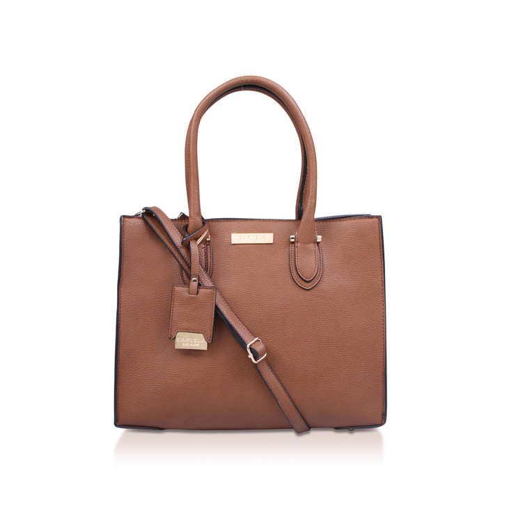 ROBYN STRUCTURED TOTE Tan Tote Bag by CARVELA | Kurt Geiger (Global)