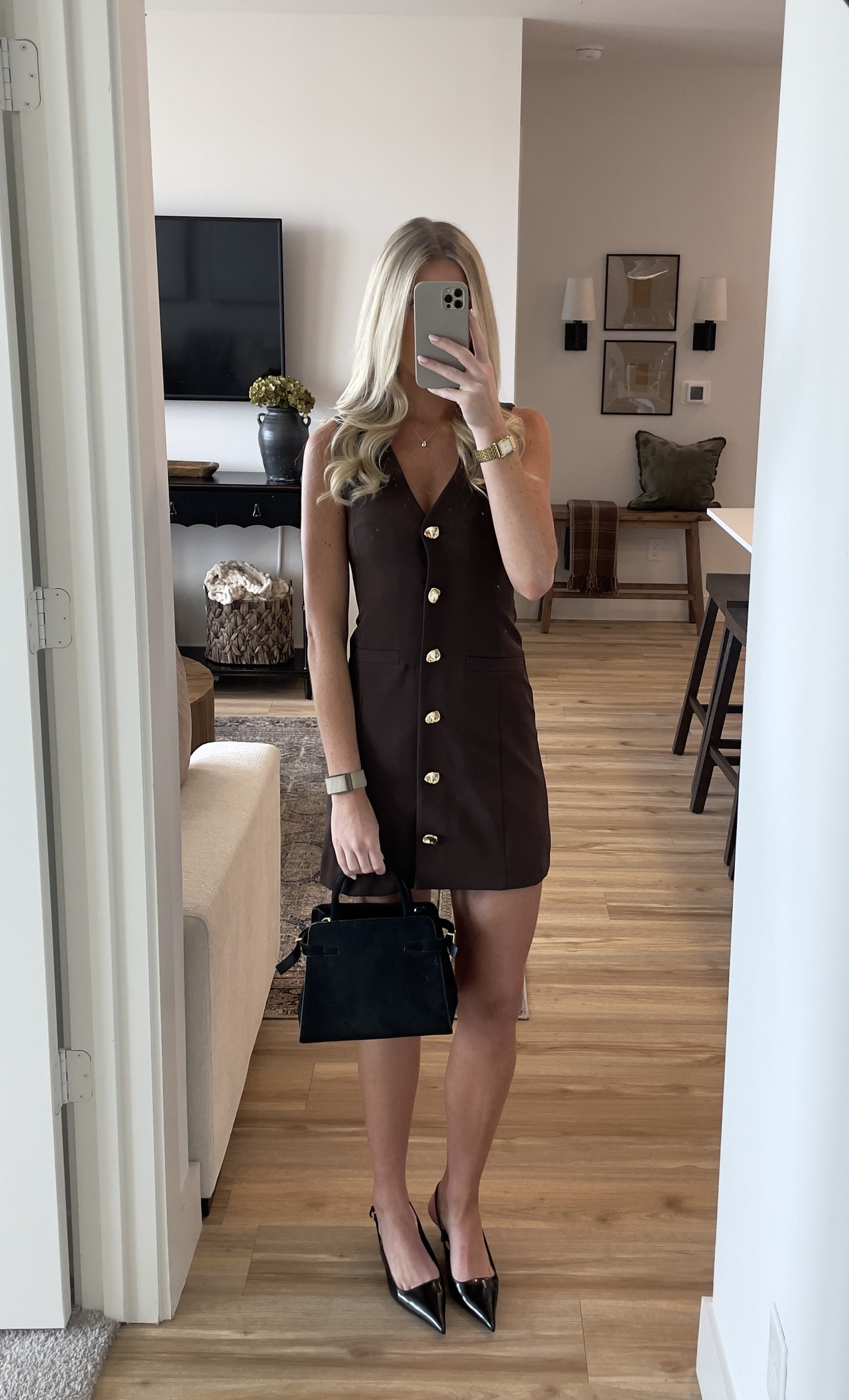 Trendy office outfit🤎
work outfit/ capsule wardrobe/ dress/ sweater/ office dress/ minimalist outfit/ kitten heels/ work outfit/ H&M 

#LTKSeasonal #LTKFindsUnder50 #LTKWorkwear