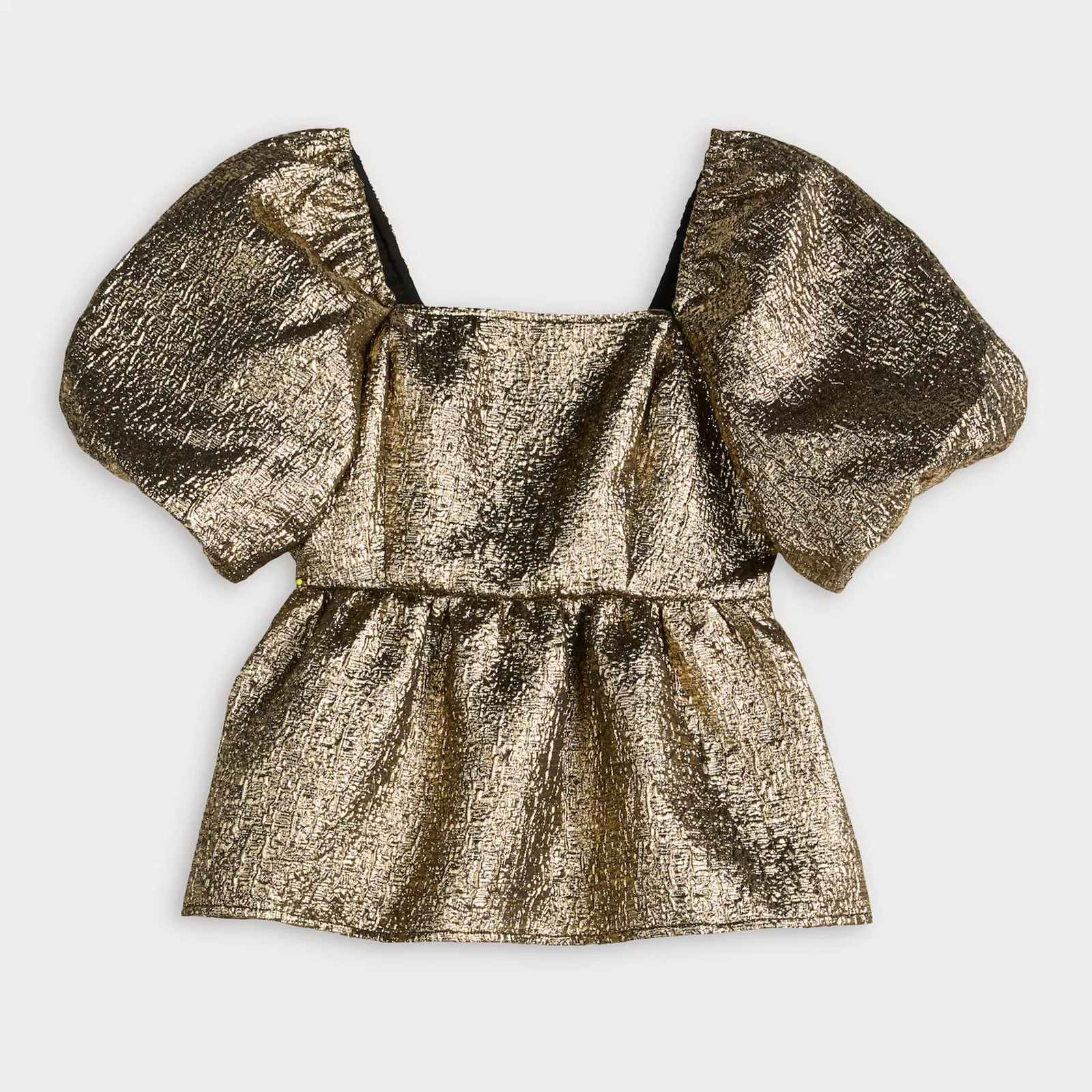 LC Lauren Conrad Puff Sleeve Peplum Top | Kohl's