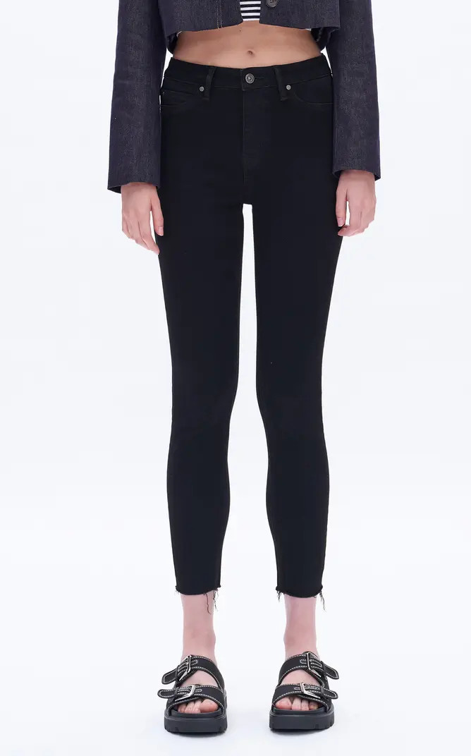 Bayeas High Waist Raw Hem Skinny Jeans | Nordstrom | Nordstrom