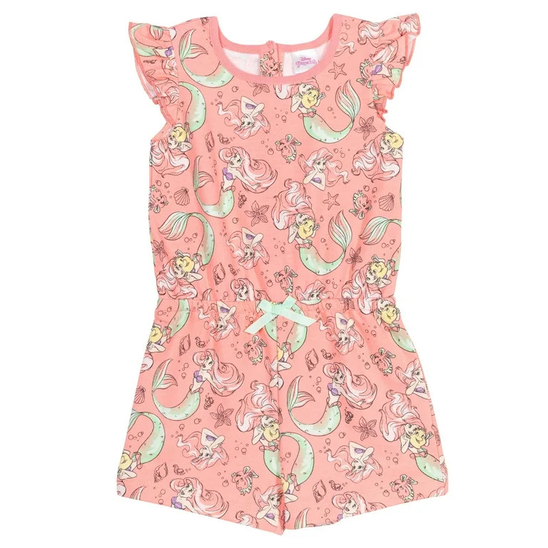 Disney Princess Ariel Toddler Girls Sleeveless Romper Infant to Big Kid | Walmart (US)