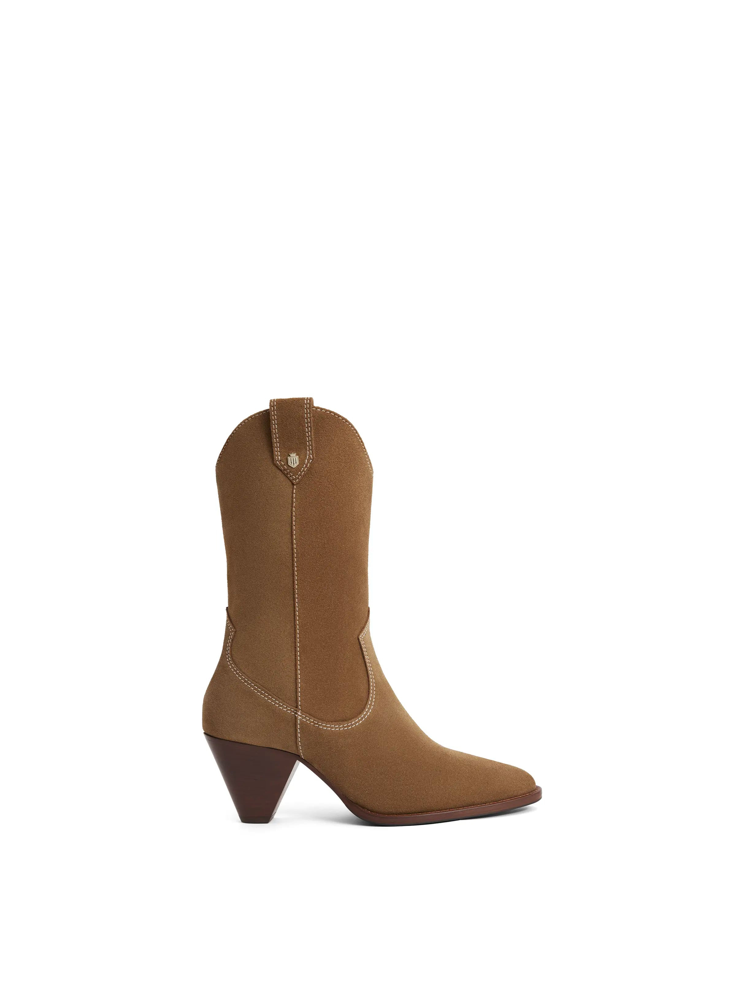 Dakota - Women's Mid Calf Boot - Tan Suede | Fairfax & Favor | Fairfax & Favor (UK)