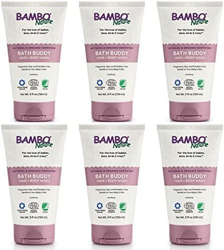 Bambo Nature Bath Buddy Hair & Body Wash, 5 fl oz, 6 Count (1 Pack of 6 Tubes) | Amazon (US)